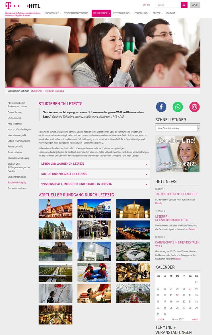 HfTL Website Leipzig