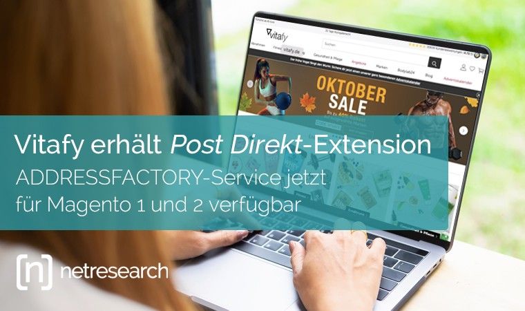 Vitafy: neuer Kunde mit Post Direkt-Extension ADDRESSFACTORY für Magento 1