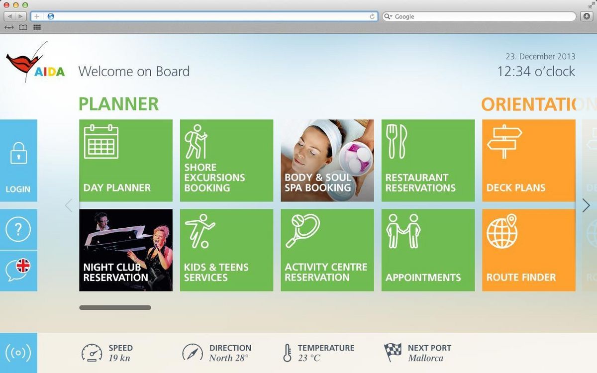 AIDA Board portal Start page