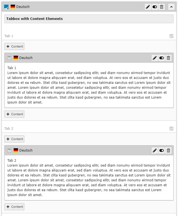 Screenshot des Backends von TYPO3 CMS in der Version 10