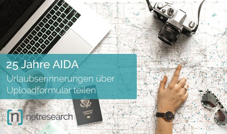 Teaser: 25 Jahre AIDA - Uploadformular für Urlaubserinnerungen