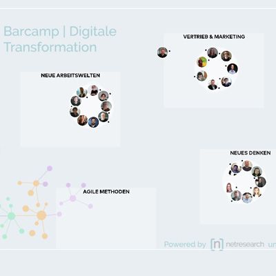 Barcamp Digitale Transformation: Räume für die Slots mit Teilnehmern
