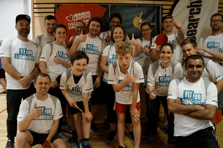 Team Netresearch beim Firmen-Tischtenniscups 2020 in Leipzig