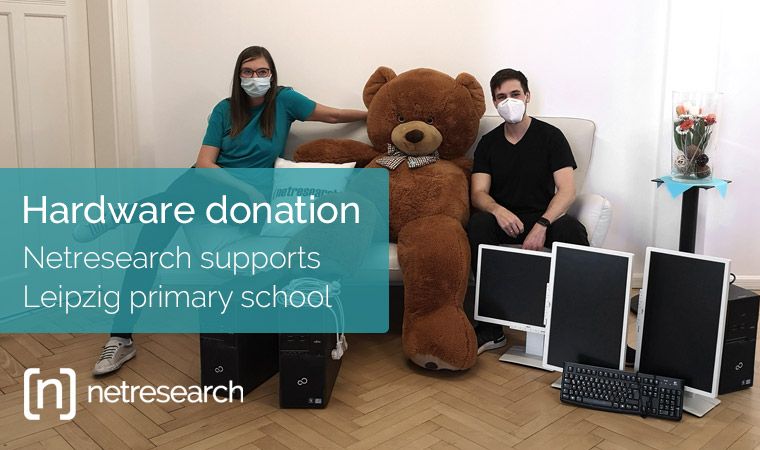 hardware donation to Leipzig primary school from Netresearch