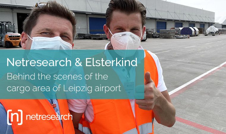 Netresearch & Elsterkind visit cargo area at the airport Leipzig/Halle