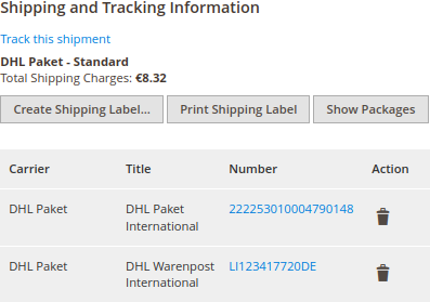 Magento 2 Extension Update, Deutsche Post & DHL Shipping: Track title