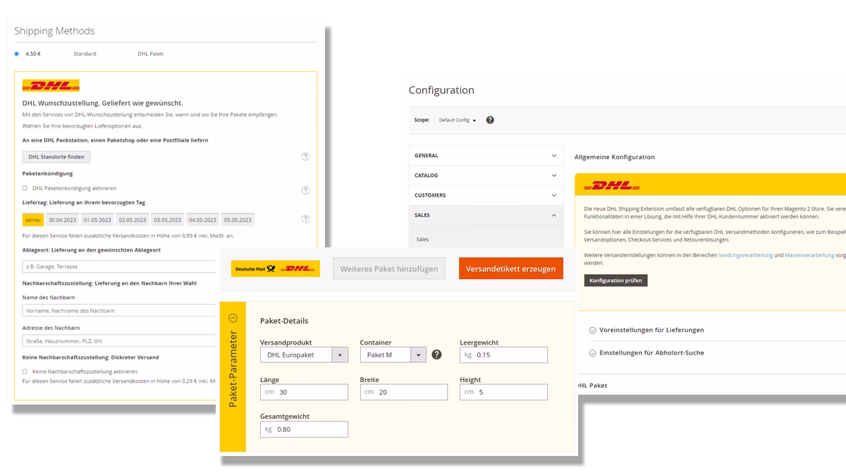 Post & DHL Shipping für Magento Impressionen DHL Versandlösung für Magento von Netresearch