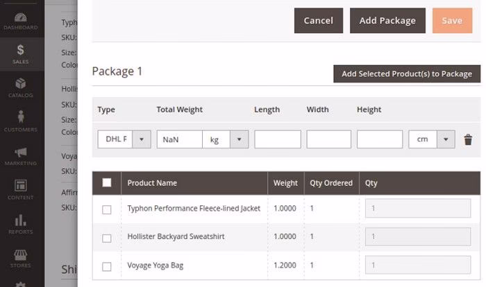 DHL Shipping Magento Packing Popup DHL Shipping Magento Packing Popup