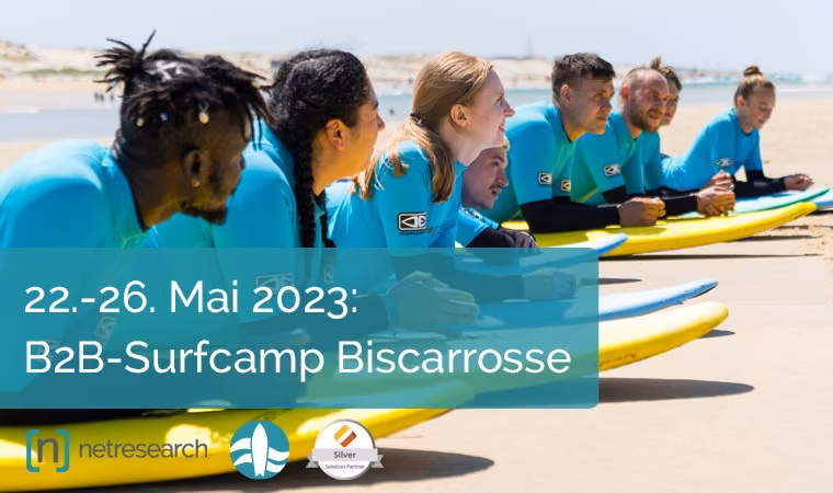 B2B-Surfcamp Mai 2023: Biscarrosse, französische Atlantikküste
