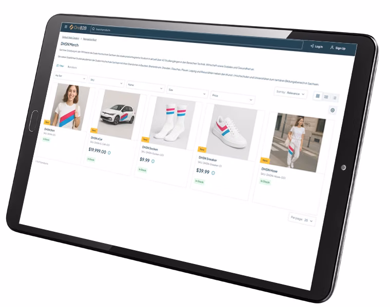 Gastvorlesung Duale Hochschule Sachsen: B2B Commerce Shop-Beispiel