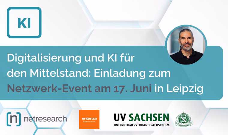 Einladung zum KI-Netzwerk-Event am 17. Juni in Leipzig mit Netresearch-CEO Thomas Fleck