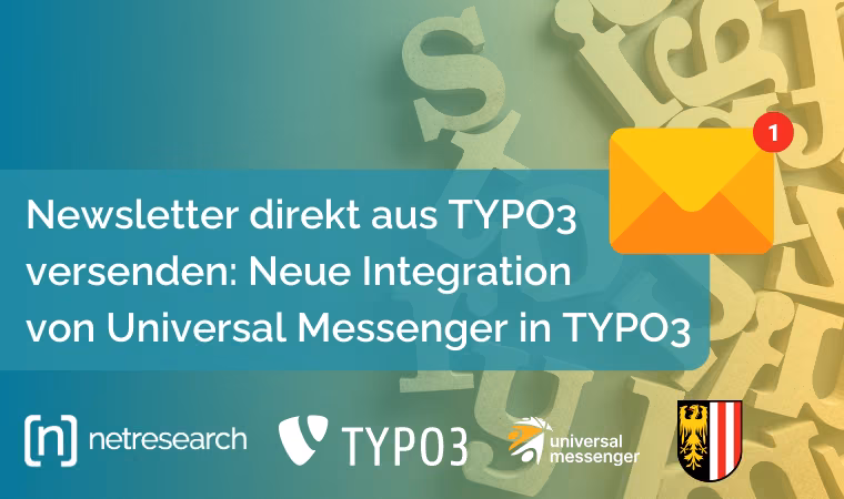 Blogartikel Teaserbild: Newsletter direkt aus TYPO3 versenden: Neue Integration von Universal Messenger in TYPO3