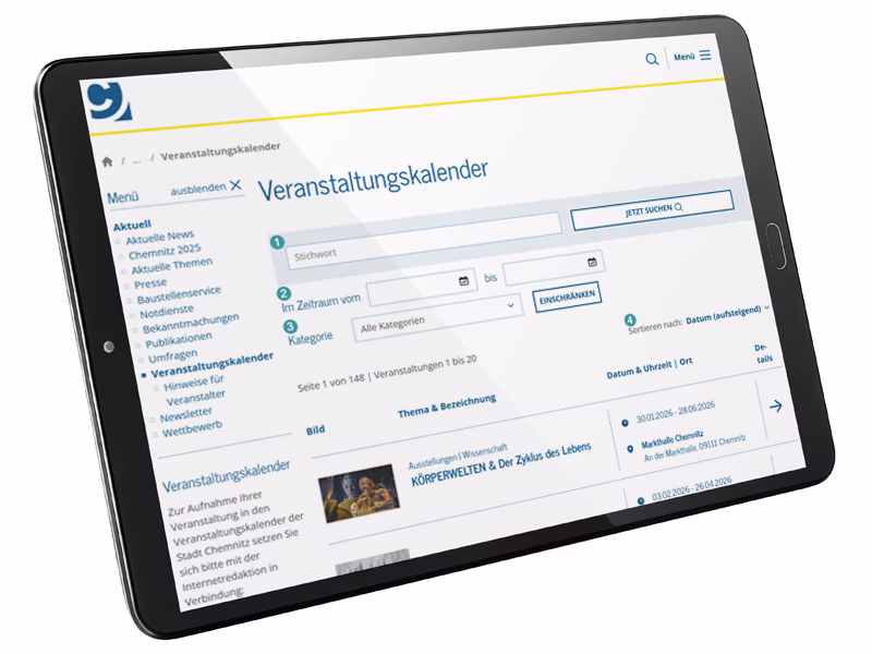 Chemnitz.de: Apache Solr Suche in TYPO3 - M&ouml;glichkeiten Filter