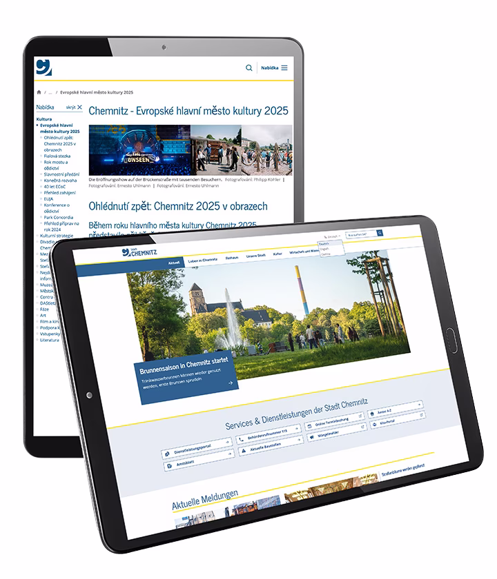 Chemnitz.de: TYPO3-Website mit mehreren Sprachen - automatisierte Übersetzung